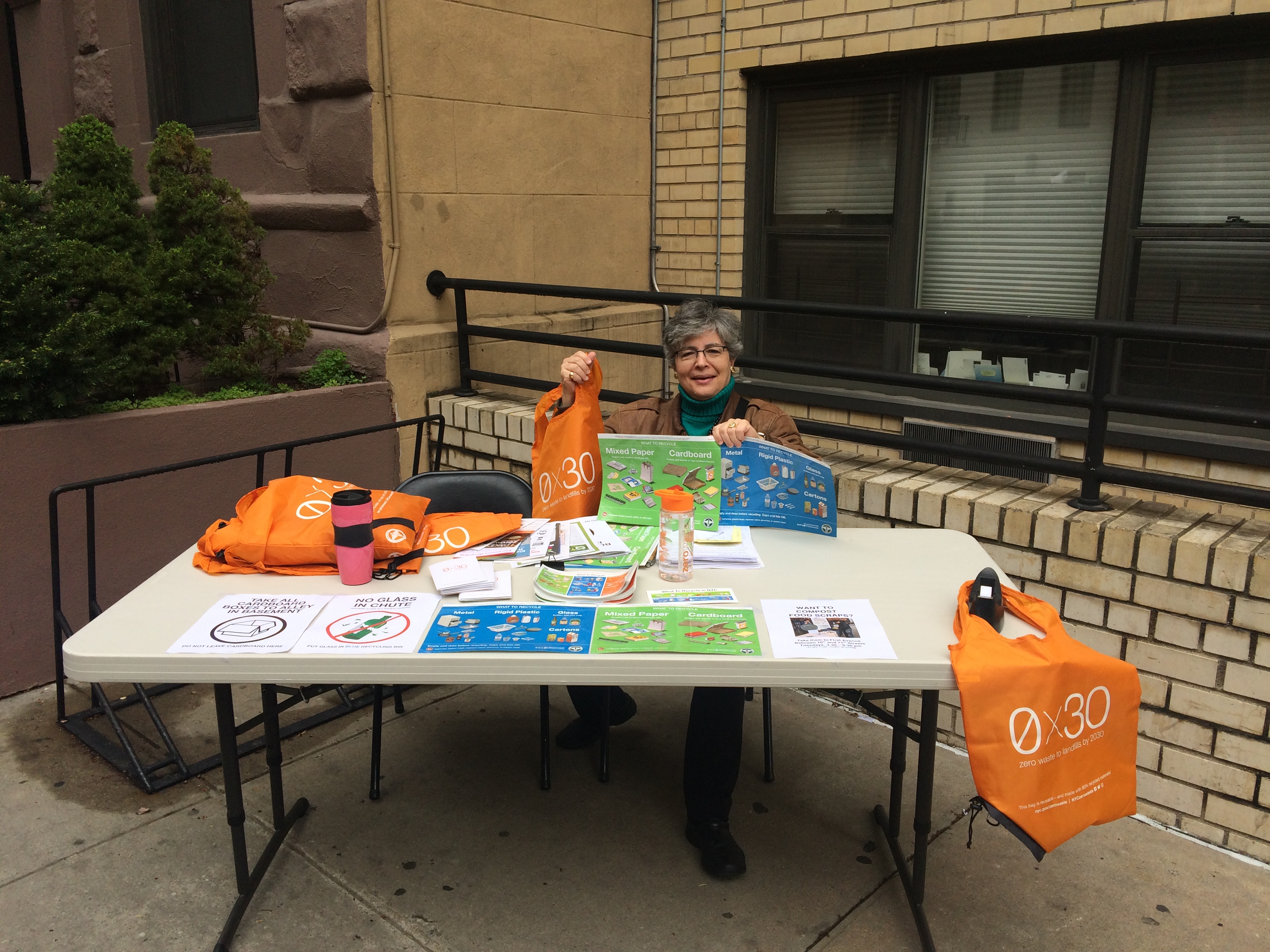 Jacquie Ottman Earth Day NYC Recycling Table