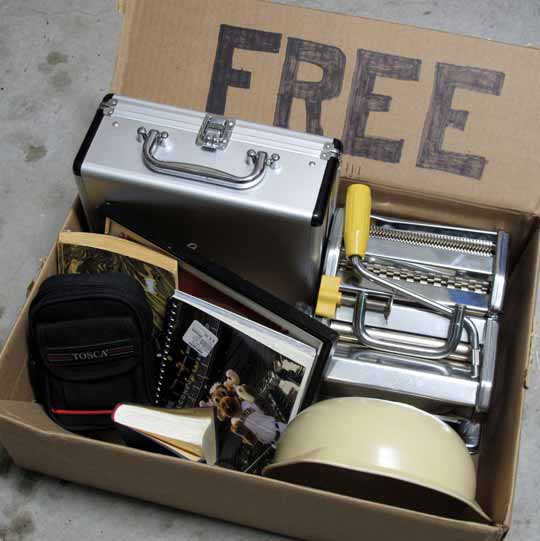 Box of loose free items to give away