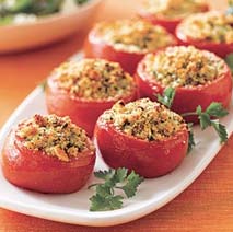 Stuffed tomatoes make an attractive and tasty way to use up leftovers (Image: Myrecipes.com)