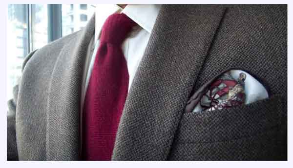 Men's High-end Designer Salvaged Handkerchief