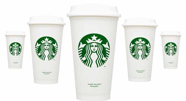 Starbucks recycable $1 plastic cups