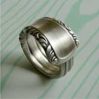 Alternative Upcycled Wedding Band Engagement ring