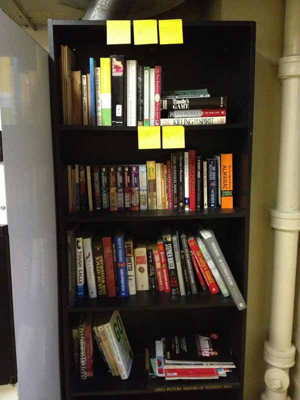 Free library in apartment building