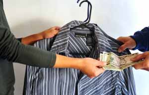 Get cash for donating clothing to a thrift store