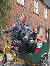 Beavan drives the family vehicle (image: Paul Dunn for YES! Magazine)