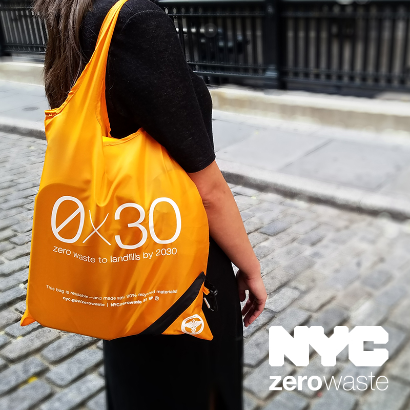 Carrying a reusable bag in NYC is one way that all New Yorkers can help to get to Zero Waste by 2030