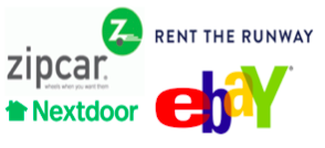 Sharing Economy logos ebay rent the runway