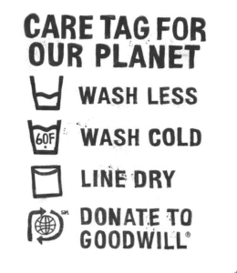 Levi's Goodwill care label for jeans