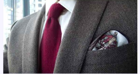 Men's High-end Designer Salvaged Handkerchief