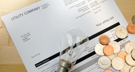 Energy bill and light bulb