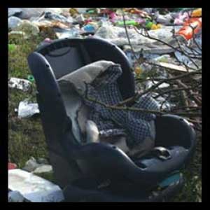 12 million child car seats wind up as waste in the U.S. each year (Image: WHTW / safetysquad.com)