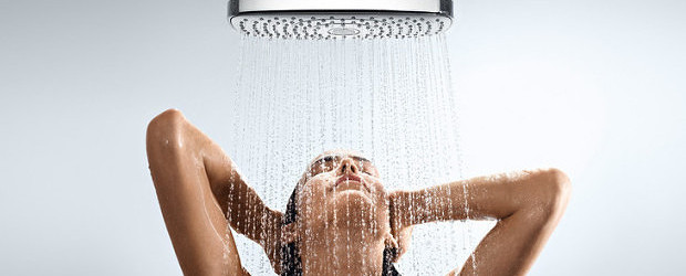 Showering while conserving water