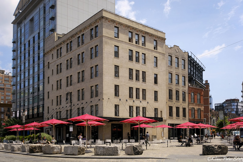 3 Ottman Buildings in Gansevoort Plaza, New York's Historic Meatpacking District, July 9, 2022